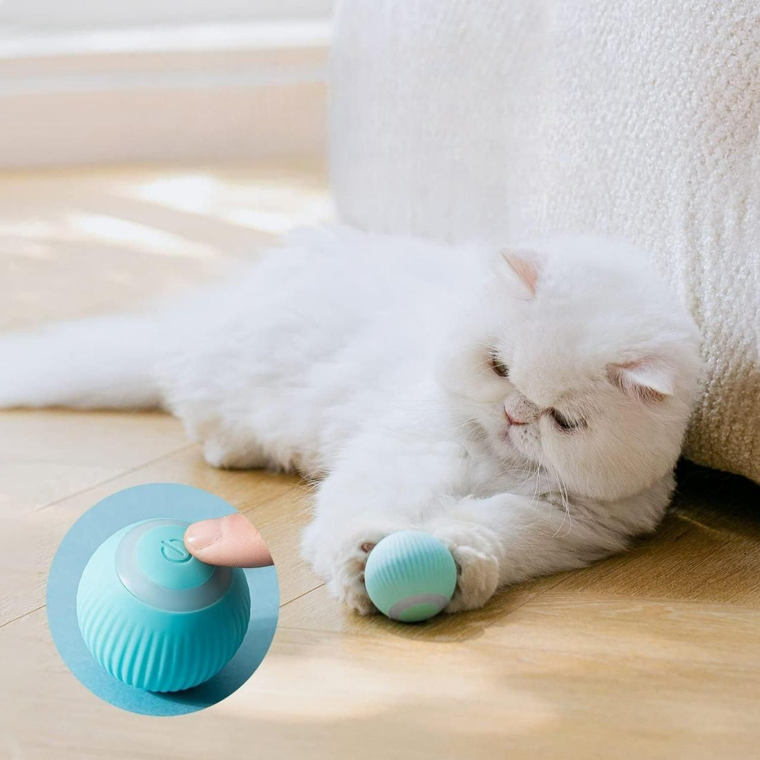 Rotating Cat Toy Ball | LED + Rechargeable😺