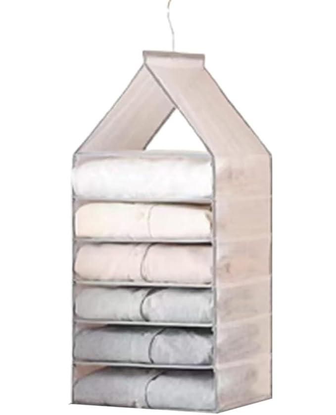 Hanging Closet Foldable Organizer (6 Slots)