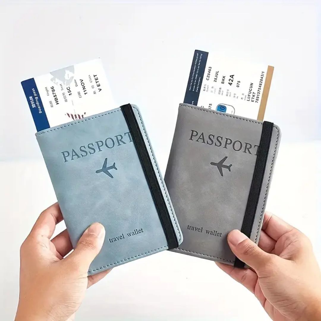 Travel Passport Holder ✈️| PU leather 💼 | RFID | 60% OFF ✨