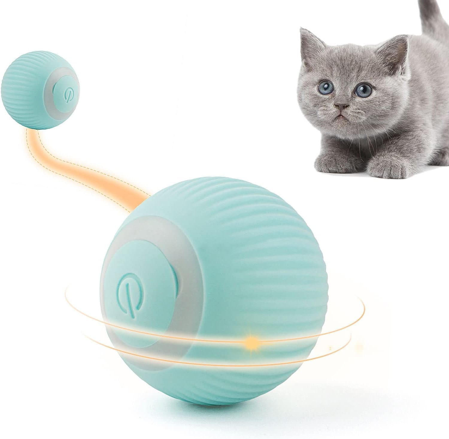 Rotating Cat Toy Ball | LED + Rechargeable😺