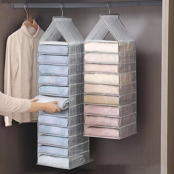 Hanging Closet Foldable Organizer (6 Slots)
